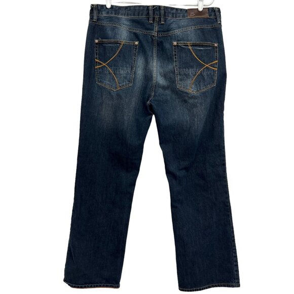 RJR Rocha John Men's Straight Leg Mid Rise Regular Buttons Blue Jeans Size 40x32 - Picture 2 of 14